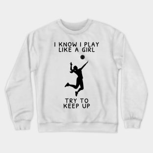 volleyball girl Crewneck Sweatshirt